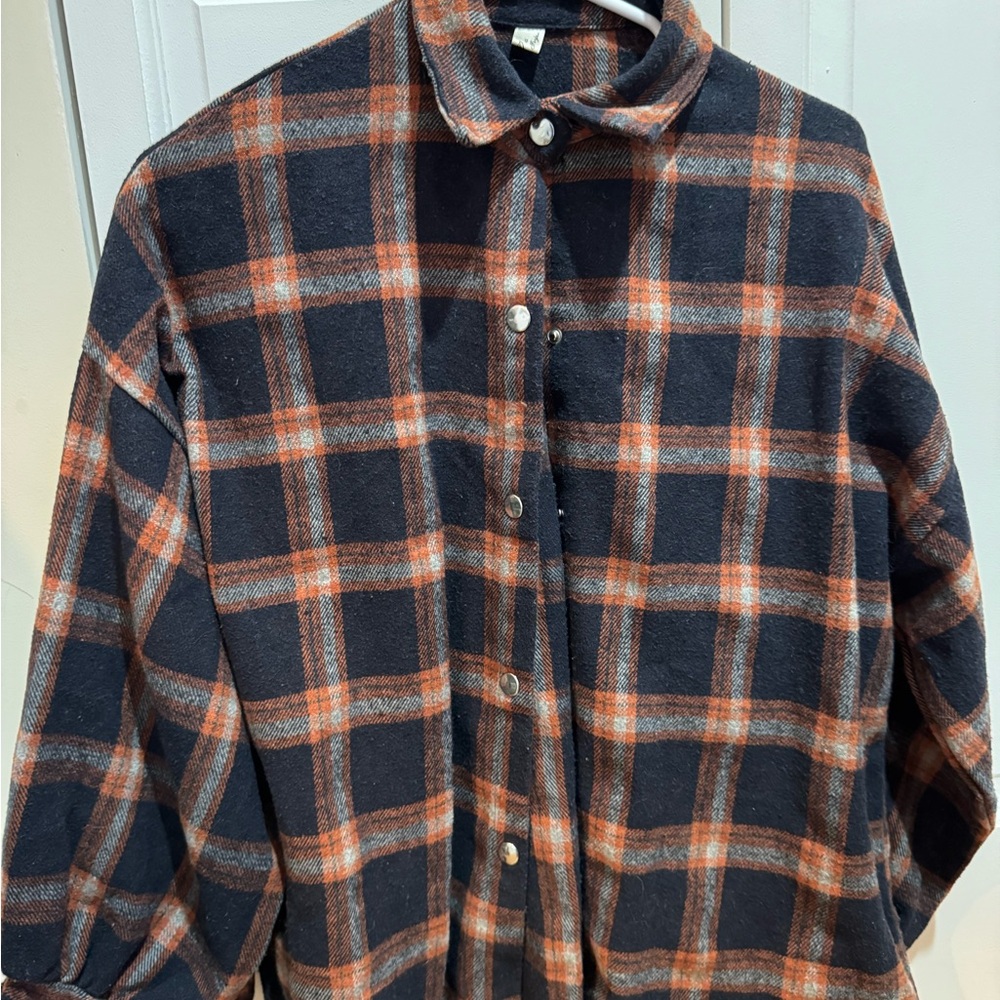 Plaid Button-Up Shirt